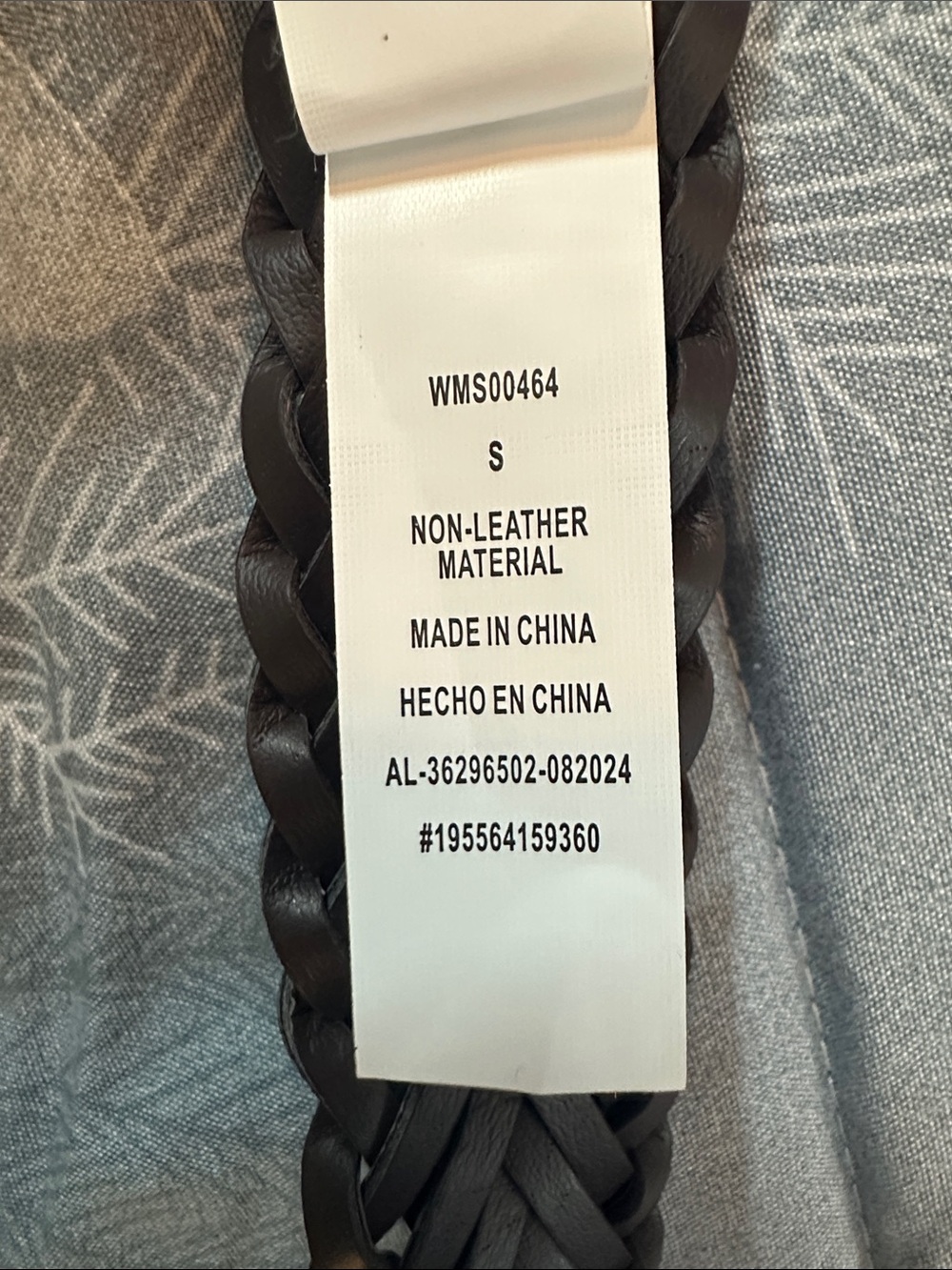 NWT Wonder Nation kids Woven Leather Like Belt in Dark Brown Sz S 🤎 - Picture 6 of 9